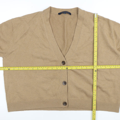 French Connection Women’s Beige V-Neck Button Cardigan S
