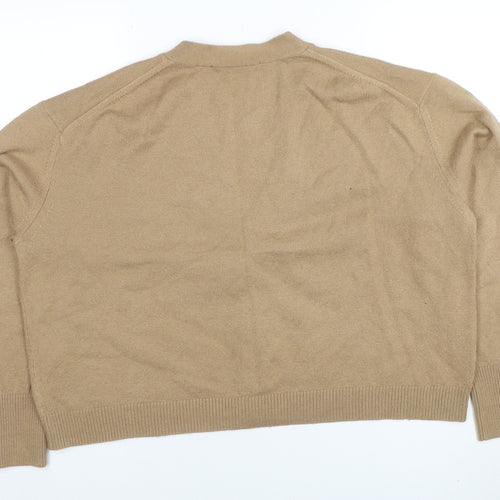 French Connection Women’s Beige V-Neck Button Cardigan S