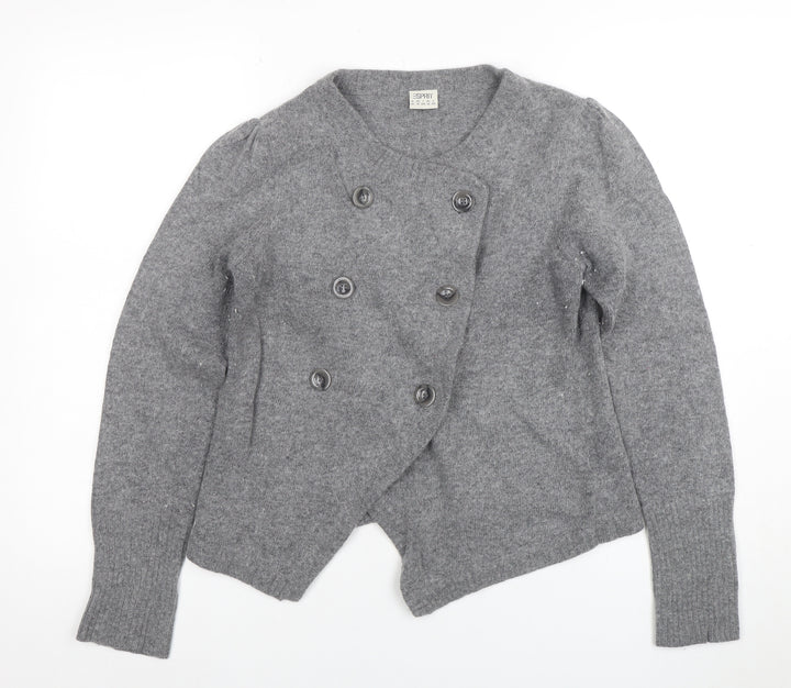 Esprit Women’s Grey Wool Blend Button Cardigan XL