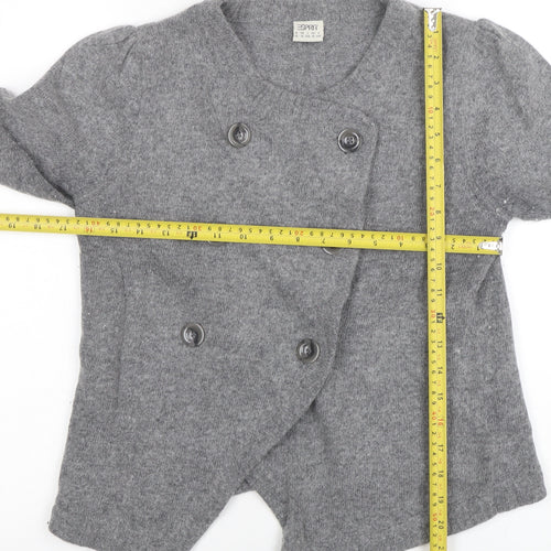 Esprit Women’s Grey Wool Blend Button Cardigan XL