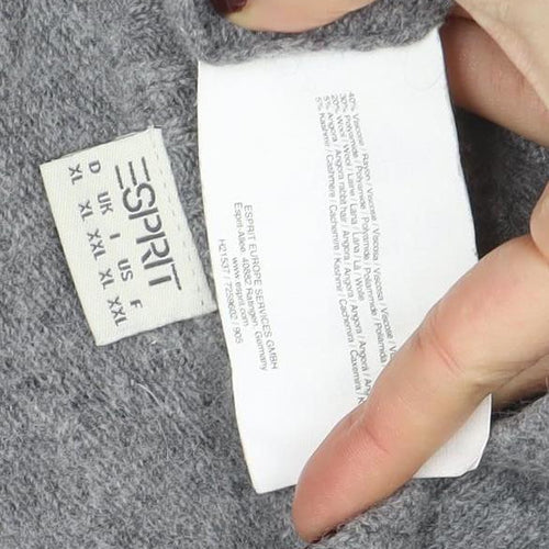 Esprit Women’s Grey Wool Blend Button Cardigan XL