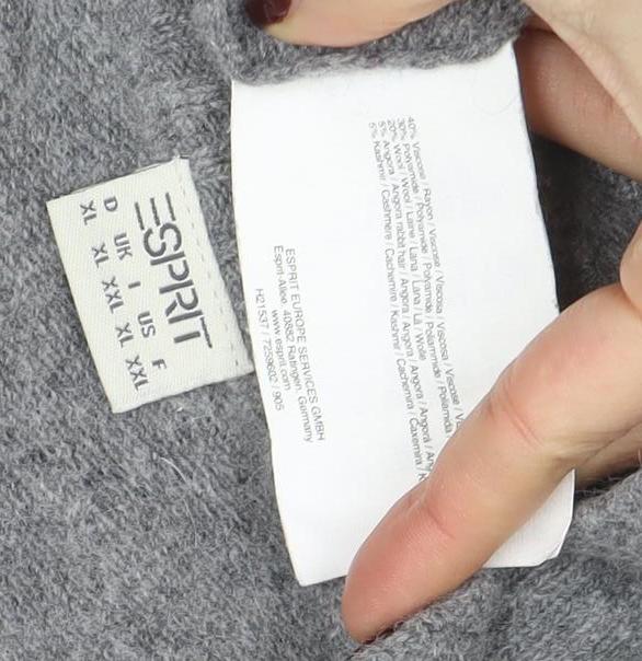 Esprit Women’s Grey Wool Blend Button Cardigan XL