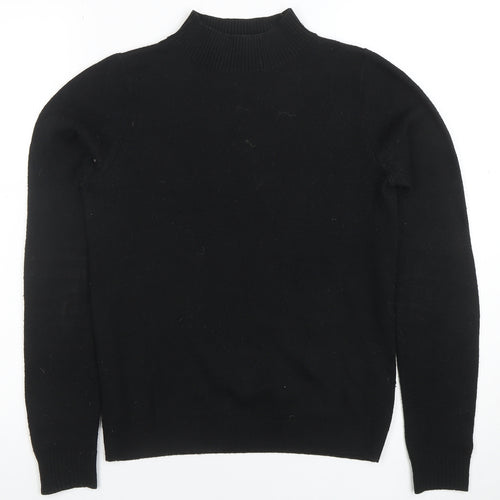 Collusion Women Black Size 8 Mock Neck Acrylic Jumper