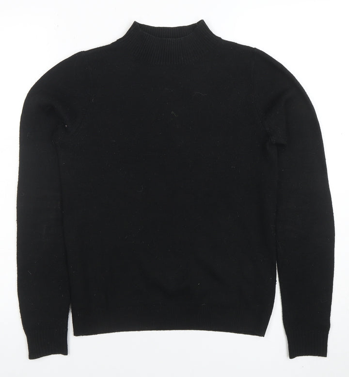 Collusion Women Black Size 8 Mock Neck Acrylic Jumper