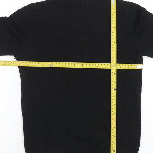 Collusion Women Black Size 8 Mock Neck Acrylic Jumper