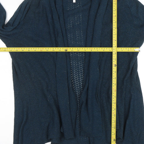 Rocha John Rocha Womens Navy Blue Size 18 Cardigan Long Sleeve Knit