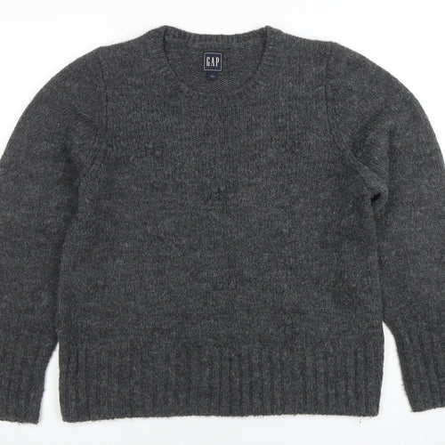 GAP Womens Grey Chunky Knit Wool Blend Pullover Jumper Size S