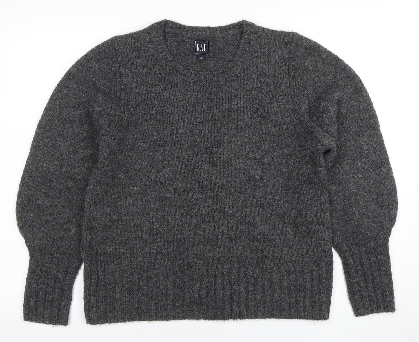 GAP Womens Grey Chunky Knit Wool Blend Pullover Jumper Size S