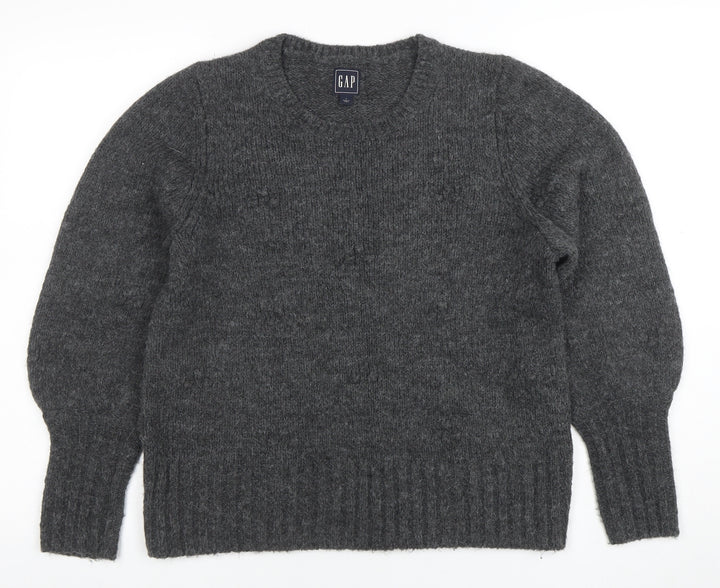 GAP Womens Grey Chunky Knit Wool Blend Pullover Jumper Size S