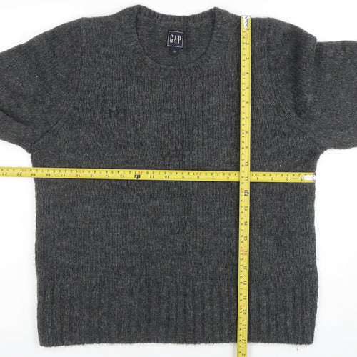 GAP Womens Grey Chunky Knit Wool Blend Pullover Jumper Size S