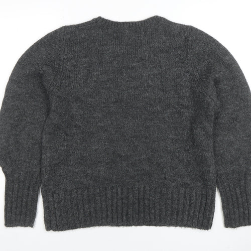 GAP Womens Grey Chunky Knit Wool Blend Pullover Jumper Size S