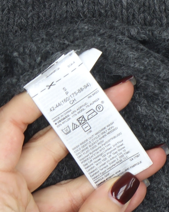 GAP Womens Grey Chunky Knit Wool Blend Pullover Jumper Size S