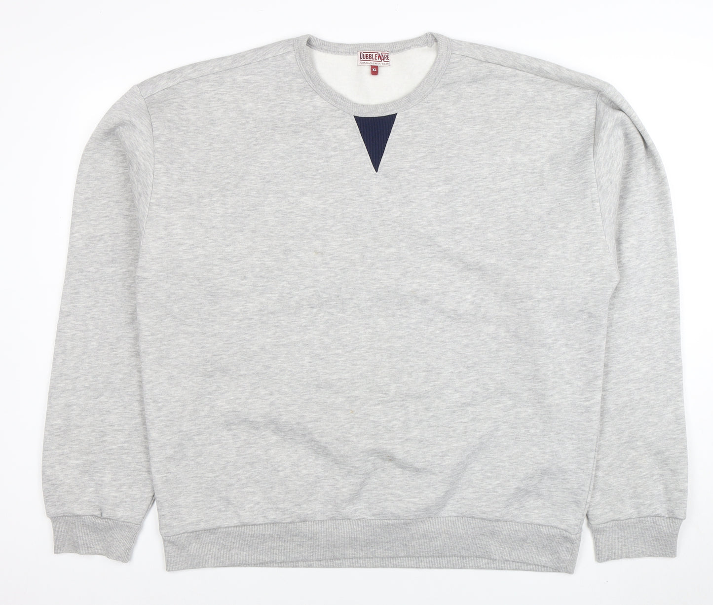 Dubbleware Men's Grey XL Crew Neck Pullover Sweatshirt