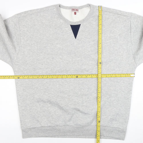 Dubbleware Men's Grey XL Crew Neck Pullover Sweatshirt
