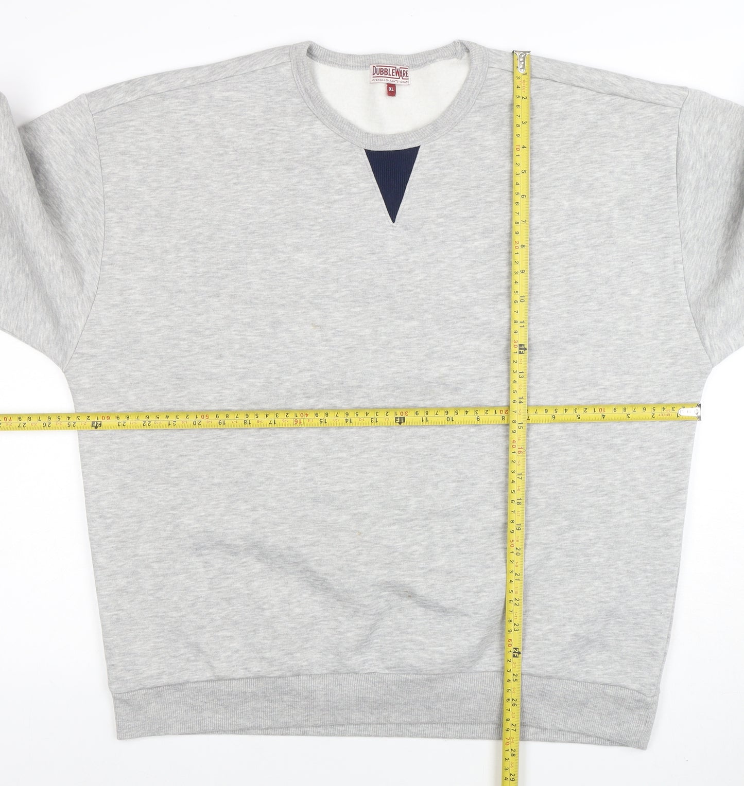 Dubbleware Men's Grey XL Crew Neck Pullover Sweatshirt