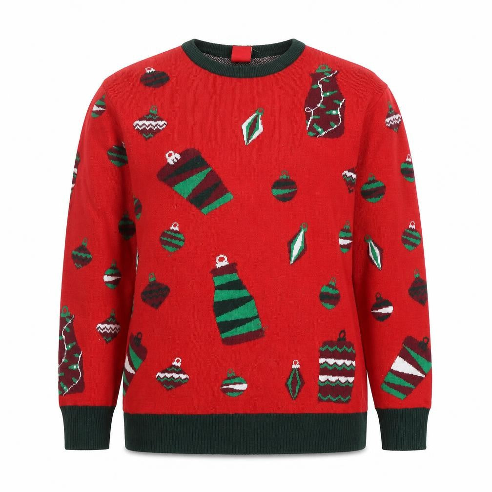 Front view of Starbucks Women’s Red Christmas Crew Neck jumper, size L