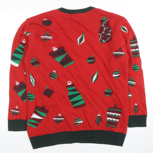 Starbucks Women’s Red Christmas Crew Neck Pullover Jumper Size L