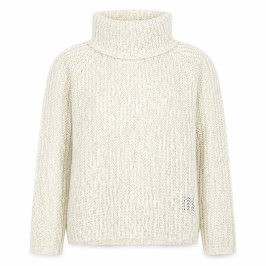 Front view of Anna Rose Women Ivory Chunky Roll Neck Knit Jumper, size M