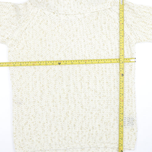 Anna Rose Women Ivory Chunky Roll Neck Knit Jumper Size M