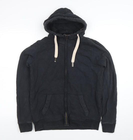 Fat Face Women Black M Full Zip Hoodie Cotton Blend Casual