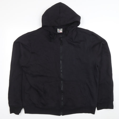 Blue Fin Men’s Black 2XL Full Zip Hoodie Lightweight Fleece