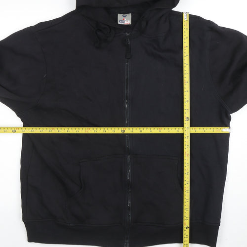 Blue Fin Men’s Black 2XL Full Zip Hoodie Lightweight Fleece