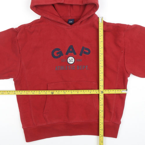GAP Kids Boys Red Pullover Hoodie Athletic Dept Logo Size M