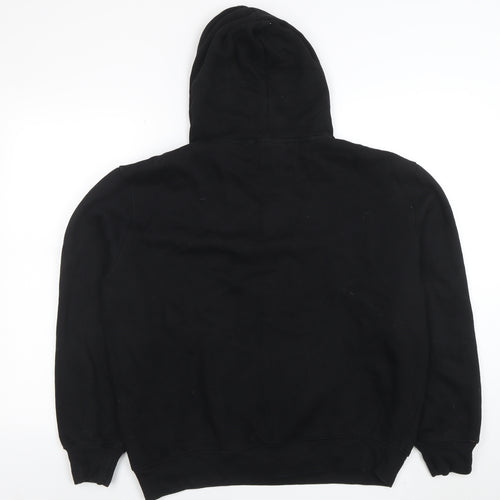 Closure London Men’s Black Pullover Hoodie L Graphic Logo Fleece