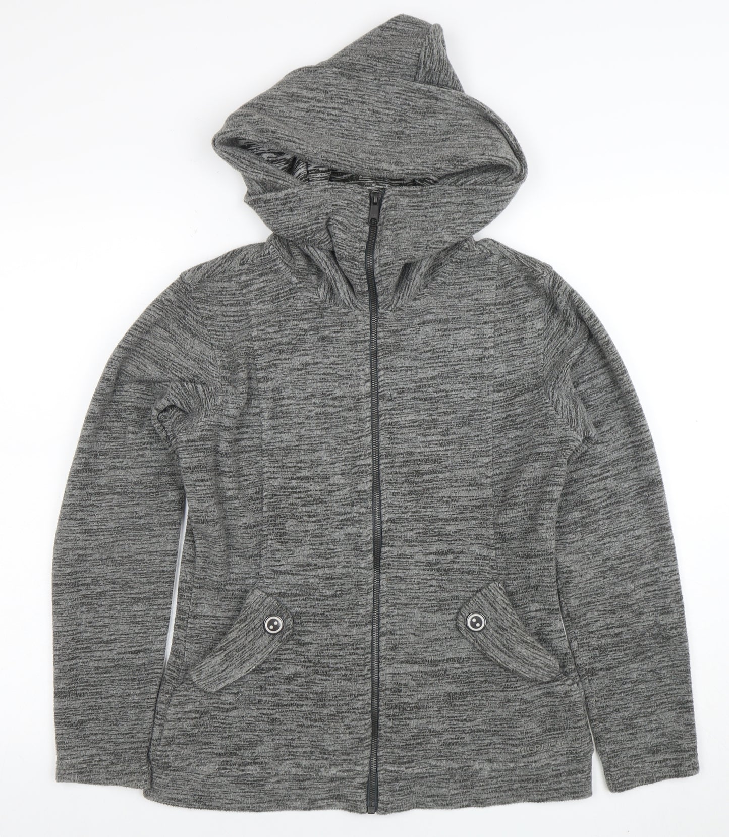 Merrell Women Grey XS Hooded Full Zip Jacket Polyester Lined