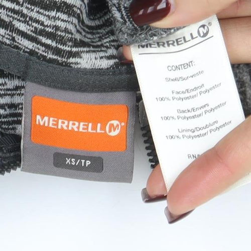 Merrell Women Grey XS Hooded Full Zip Jacket Polyester Lined