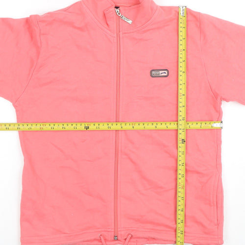 Slazenger Girls Pink Full Zip Hoodie 13-14 Years Cotton Sportswear