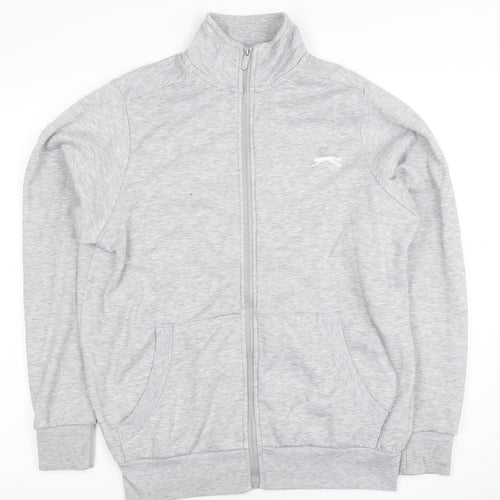 Slazenger Women's Grey XS Full Zip Sweatshirt with Logo