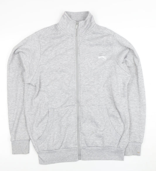 Slazenger Women's Grey XS Full Zip Sweatshirt with Logo