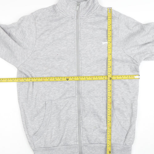 Slazenger Women's Grey XS Full Zip Sweatshirt with Logo
