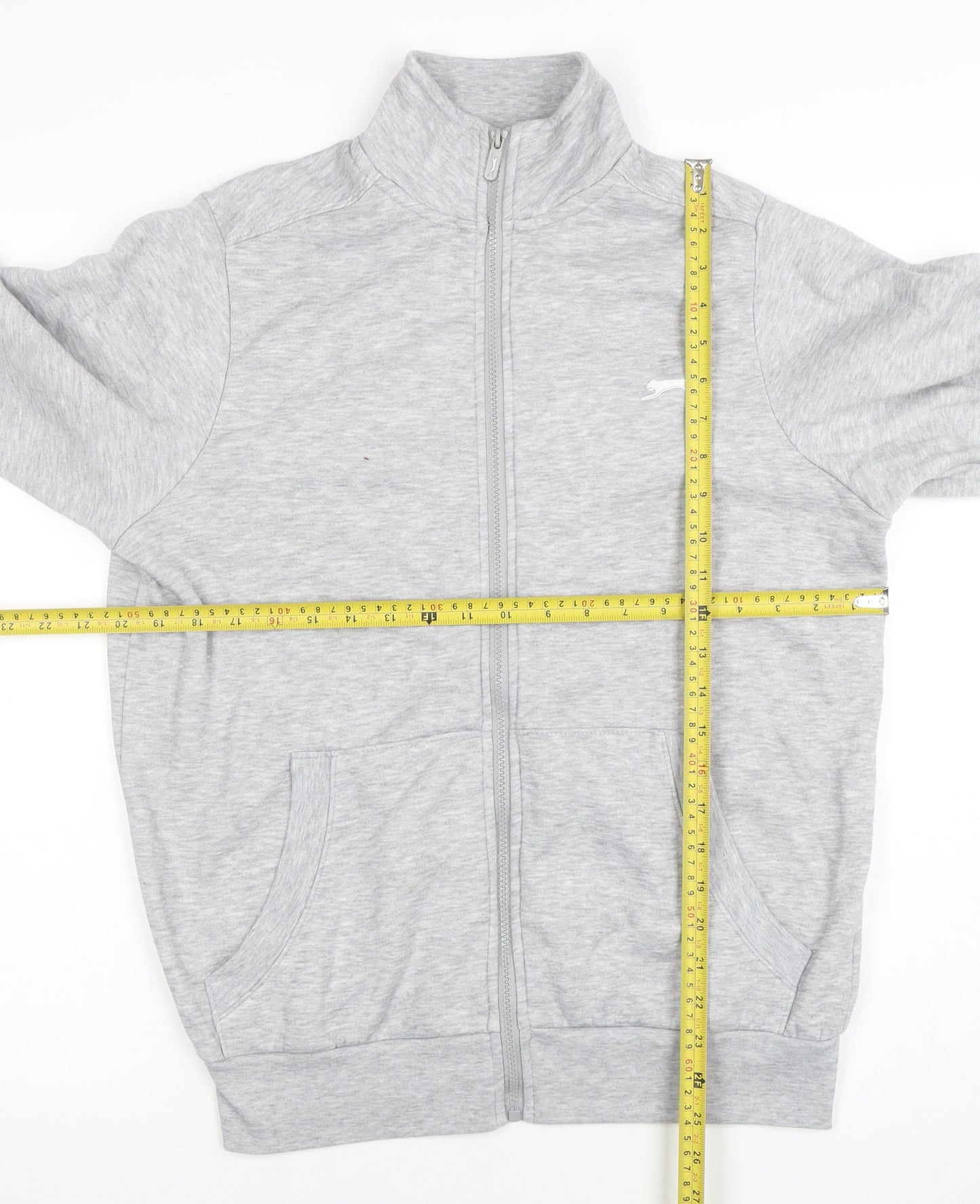 Slazenger Women's Grey XS Full Zip Sweatshirt with Logo