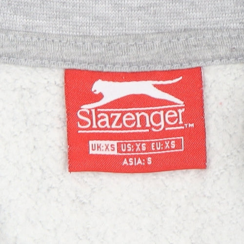 Slazenger Women's Grey XS Full Zip Sweatshirt with Logo