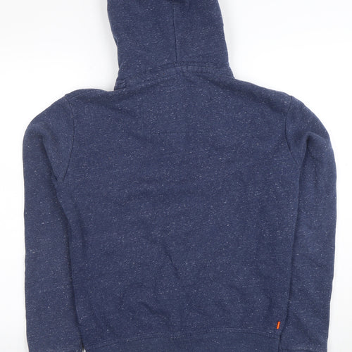 Superdry Men's Blue Full Zip Hoodie Size S Orange Label