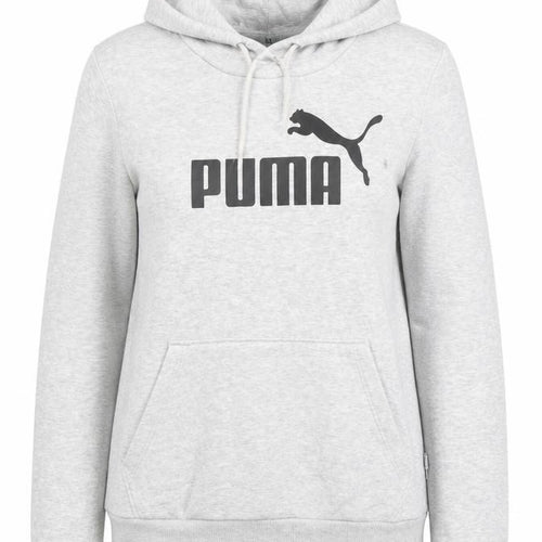Puma Women’s Grey Pullover Hoodie Size 12 Classic Logo Hooded Sweatshirt