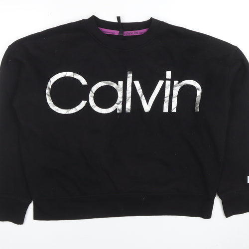 Calvin Klein Performance Women Black Medium Logo Pullover Sweatshirt