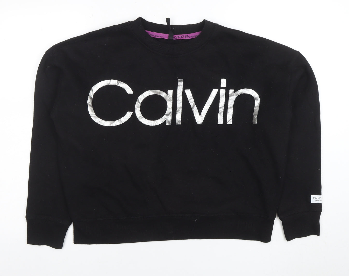Calvin Klein Performance Women Black Medium Logo Pullover Sweatshirt