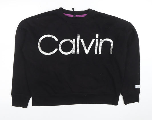Calvin Klein Performance Women Black Medium Logo Pullover Sweatshirt