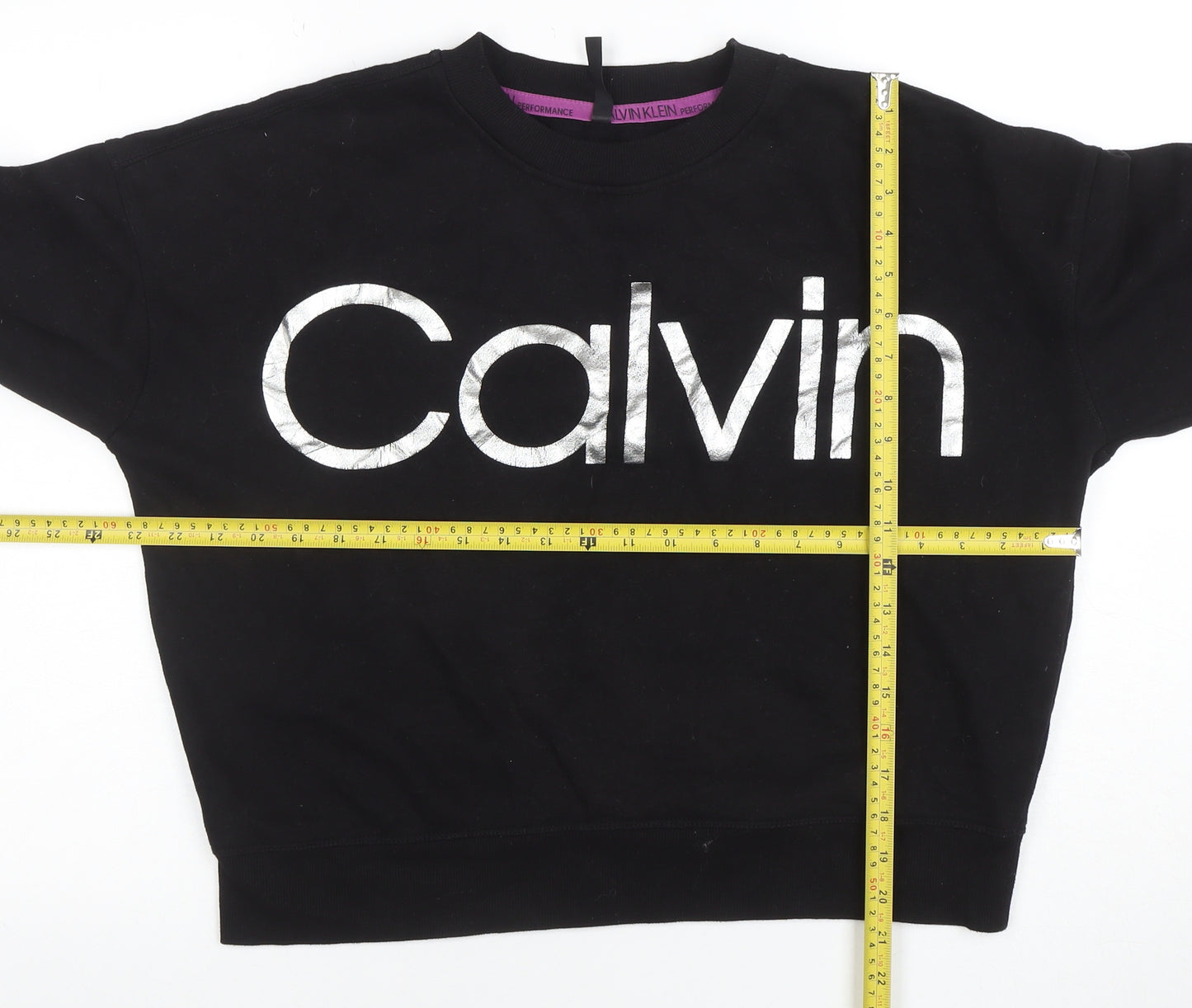 Calvin Klein Performance Women Black Medium Logo Pullover Sweatshirt