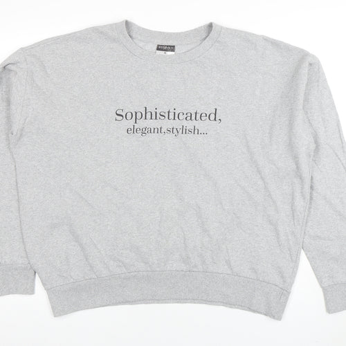 Beloved Woman Grey XL Pullover Sweatshirt Sophisticated Print