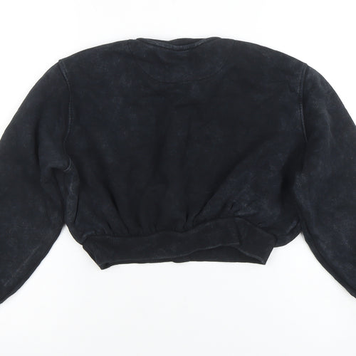 Marks and Spencer Girls Black Harvard Graphic Crew Neck Sweatshirt 9-10 Years
