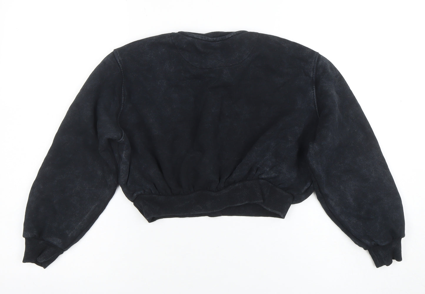 Marks and Spencer Girls Black Harvard Graphic Crew Neck Sweatshirt 9-10 Years