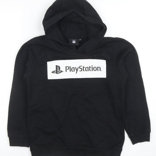 PlayStation Girls Black Pullover Hoodie 9-10 Years Graphic Fleece Sweatshirt