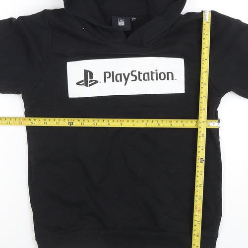 PlayStation Girls Black Pullover Hoodie 9-10 Years Graphic Fleece Sweatshirt