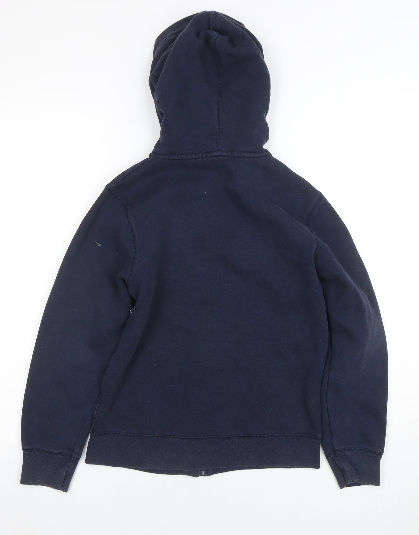 GAP Girls Blue Full Zip Fleece Hoodie 10-11 Years Embroidered Logo
