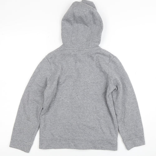 Nike Boys Grey Full Zip Hoodie Age 8-9 Years Cotton Blend