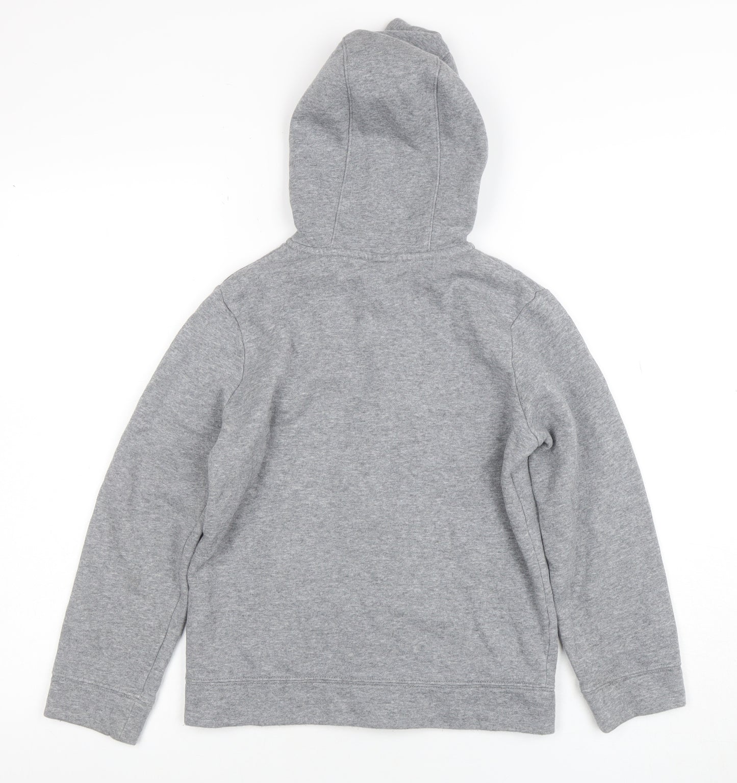 Nike Boys Grey Full Zip Hoodie Age 8-9 Years Cotton Blend